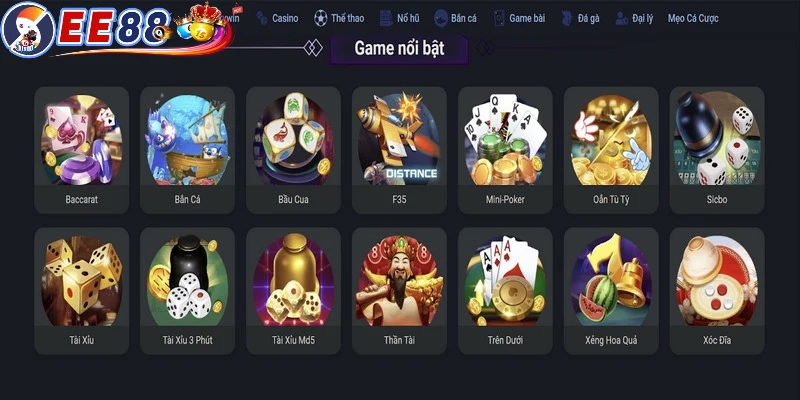 Kho game tại EE88 đa dạng và vô cùng hấp dẫn